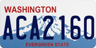 WA license plate ACA2160