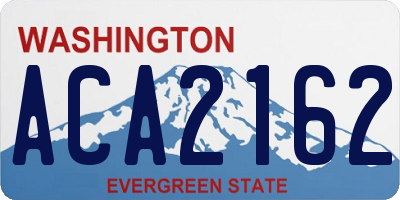 WA license plate ACA2162