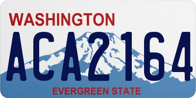 WA license plate ACA2164