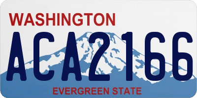 WA license plate ACA2166