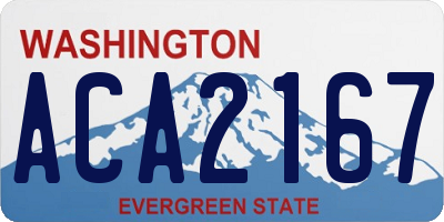 WA license plate ACA2167