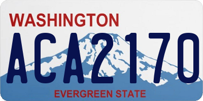 WA license plate ACA2170