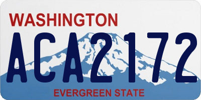 WA license plate ACA2172