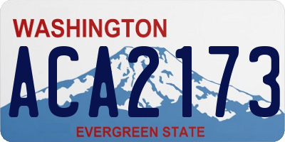 WA license plate ACA2173