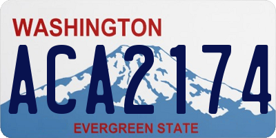 WA license plate ACA2174