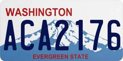 WA license plate ACA2176