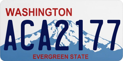 WA license plate ACA2177