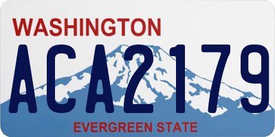WA license plate ACA2179
