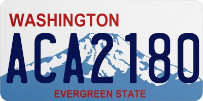 WA license plate ACA2180