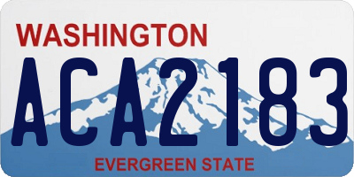 WA license plate ACA2183