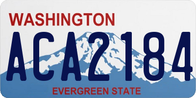 WA license plate ACA2184