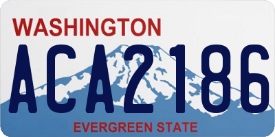 WA license plate ACA2186