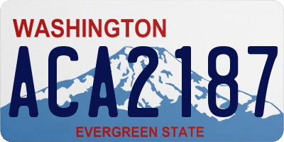 WA license plate ACA2187