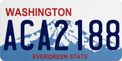 WA license plate ACA2188