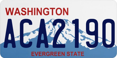 WA license plate ACA2190