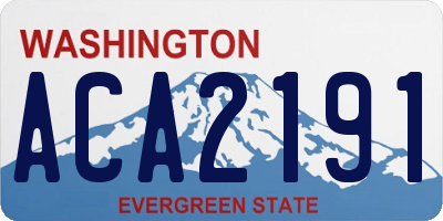 WA license plate ACA2191