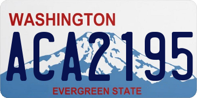 WA license plate ACA2195