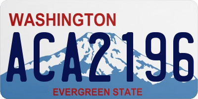 WA license plate ACA2196