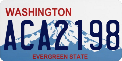 WA license plate ACA2198