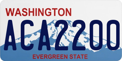 WA license plate ACA2200