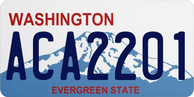 WA license plate ACA2201