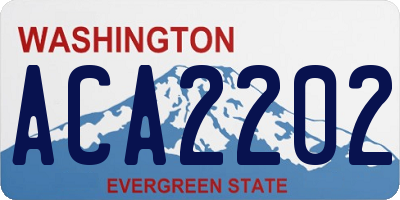 WA license plate ACA2202