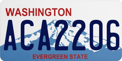 WA license plate ACA2206