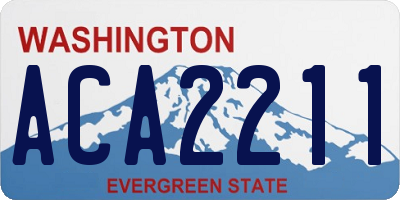 WA license plate ACA2211