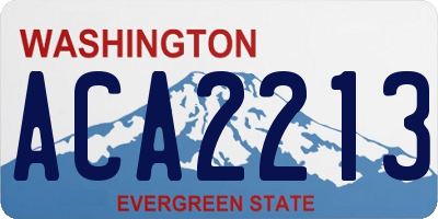 WA license plate ACA2213