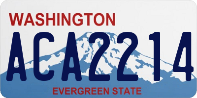 WA license plate ACA2214