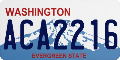 WA license plate ACA2216
