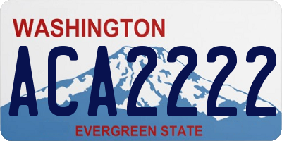 WA license plate ACA2222