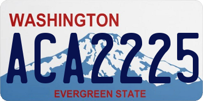 WA license plate ACA2225