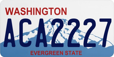 WA license plate ACA2227