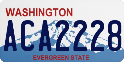 WA license plate ACA2228