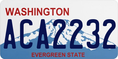 WA license plate ACA2232