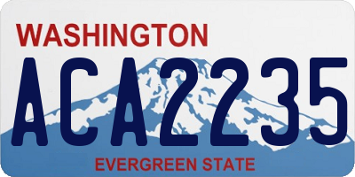 WA license plate ACA2235