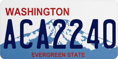 WA license plate ACA2240