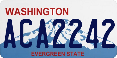 WA license plate ACA2242