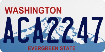 WA license plate ACA2247