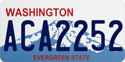 WA license plate ACA2252