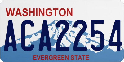 WA license plate ACA2254