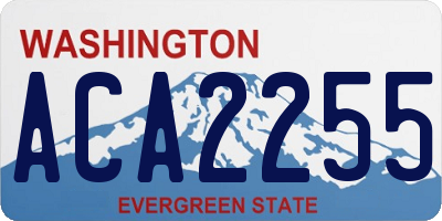WA license plate ACA2255
