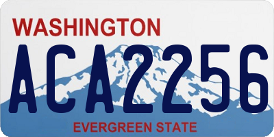 WA license plate ACA2256