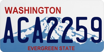 WA license plate ACA2259