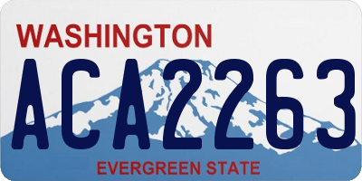 WA license plate ACA2263