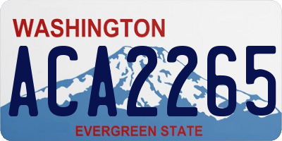 WA license plate ACA2265