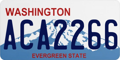 WA license plate ACA2266