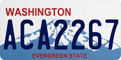 WA license plate ACA2267