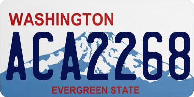 WA license plate ACA2268